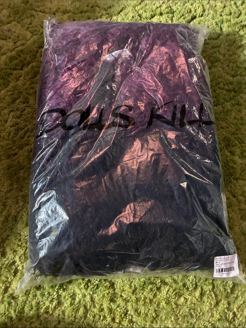 I’d die again purple/black ombré furry jacket
